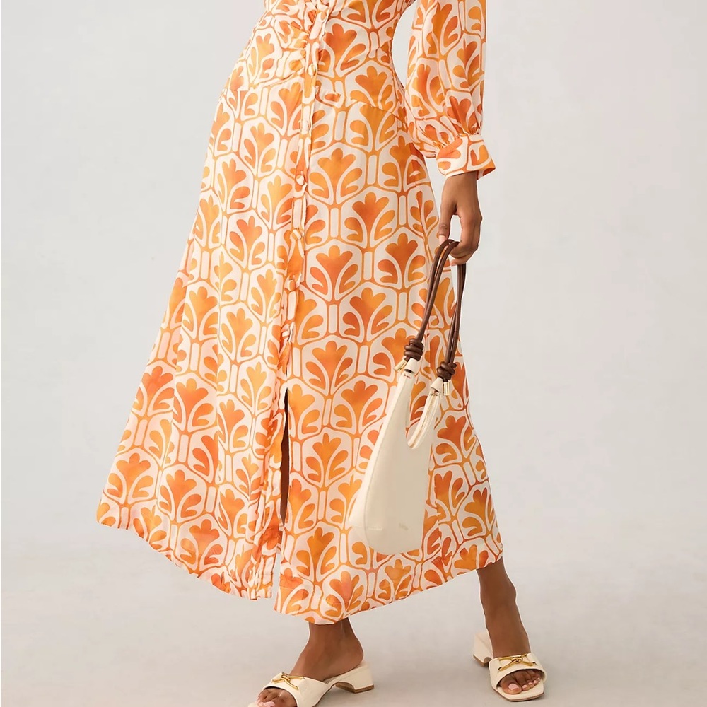 Anthropologie Maeve Printed Wrap Shirt Dress - Picture 11 of 16